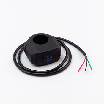 Кнопка стоп двигателя/включения света с креплением на руль ON/OFF Blue